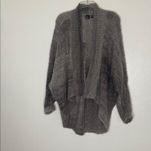 Eileen Fisher Mohair Wool Blend Oversized Cocoon Open Cardigan Size XS
